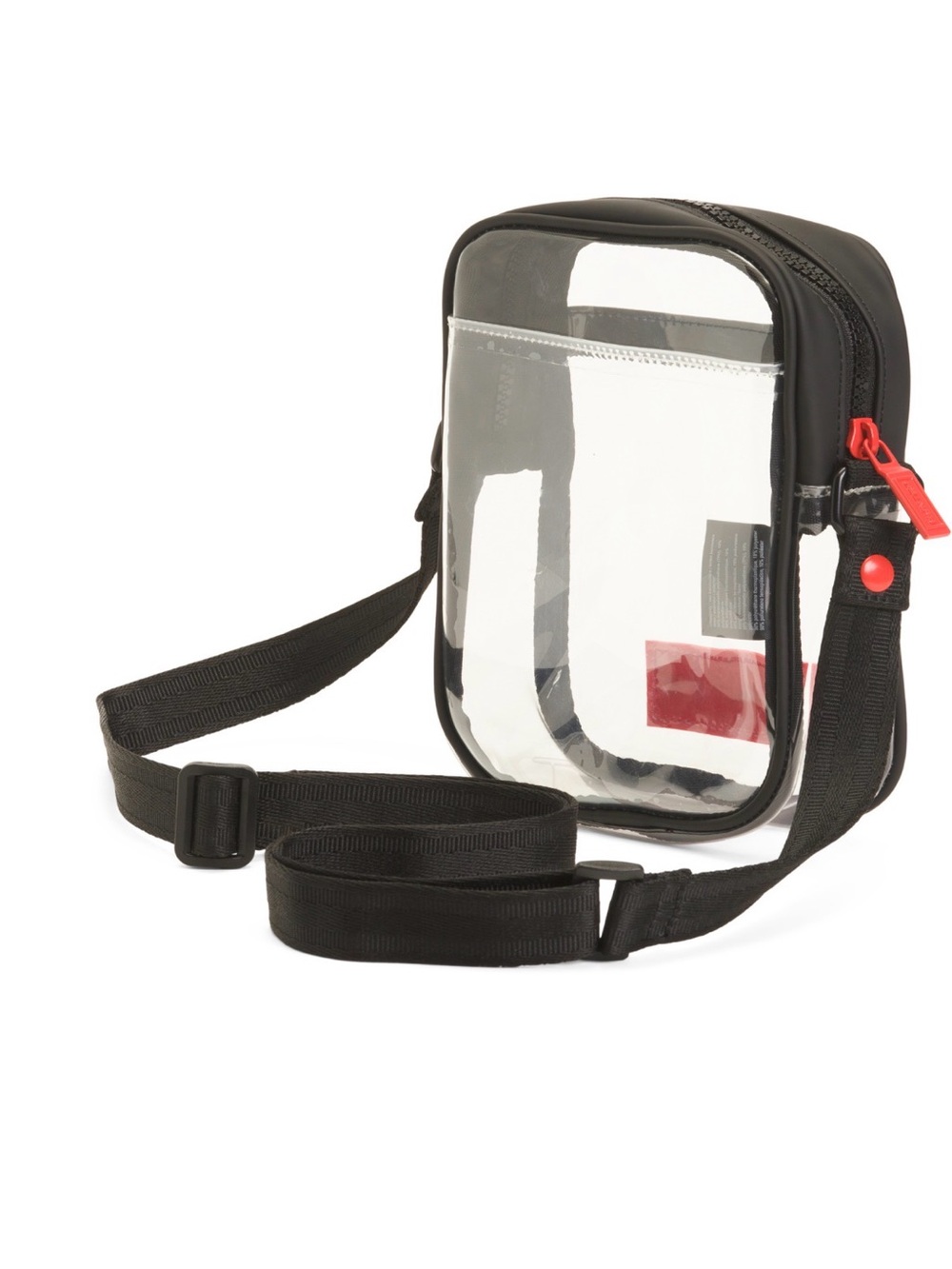 Hunter Clear Crossbody with Black Trim and Red Logo Patch - Picture 2 of 10